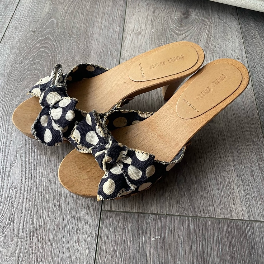 Miu Miu Polka Dot Clogs